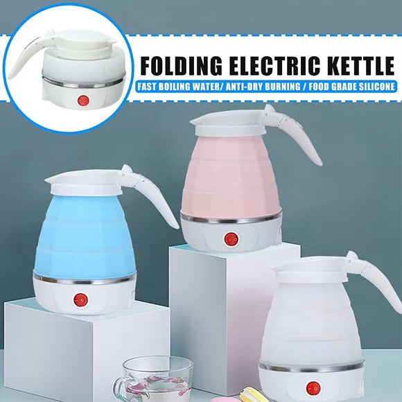 Portable Collapsible Silicone Electric Travel Kettle (600ml)