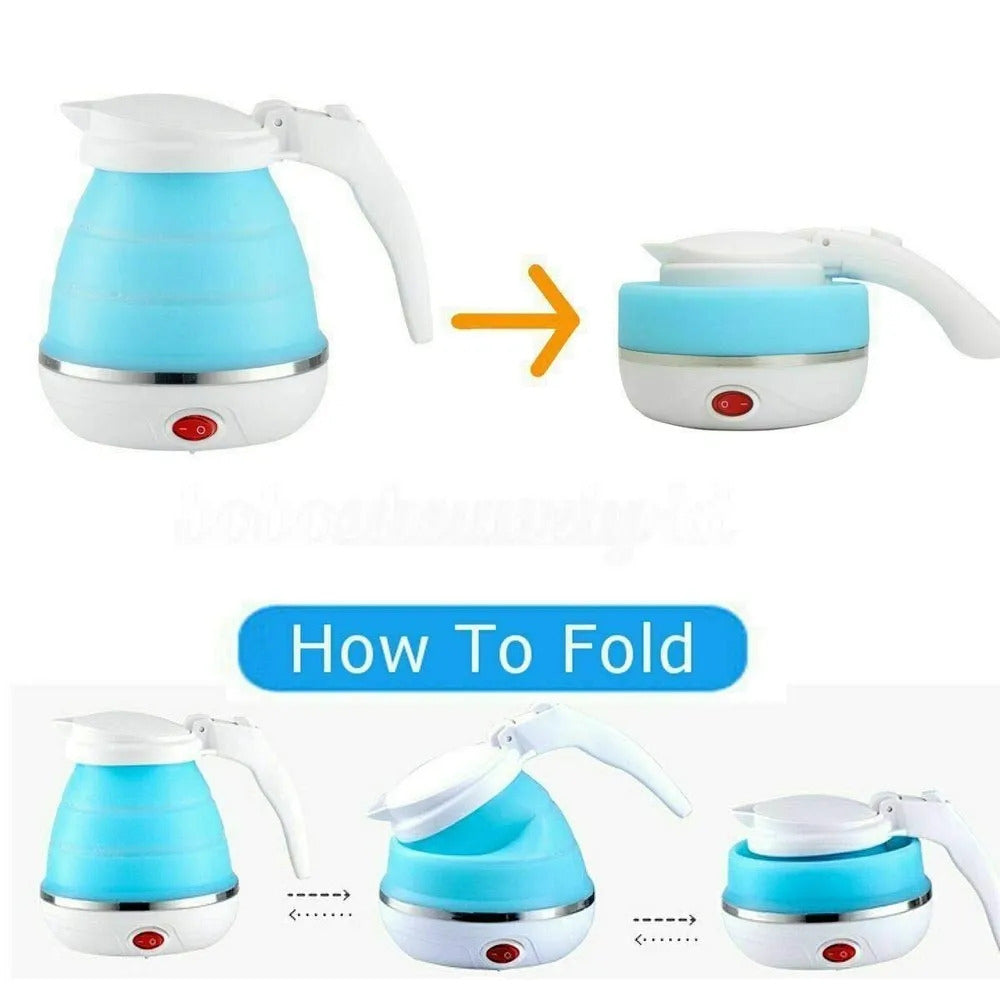 Portable Collapsible Silicone Electric Travel Kettle (600ml)