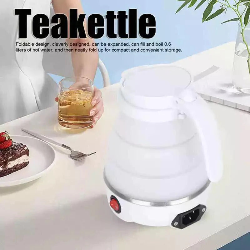 Portable Collapsible Silicone Electric Travel Kettle (600ml)