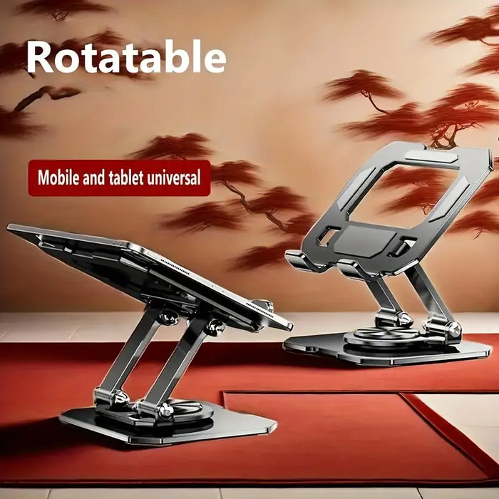 360° Rotating Metal Desktop Stand for Phones & Tablets (Random Color)