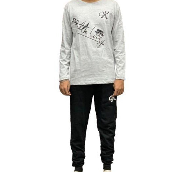 Men's Printed Tracksuit Set (T-Shirt & Trouser)