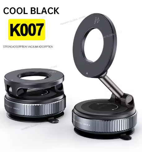 K007 Magnetic Vacuum Phone Holder (360° Adjustable & Foldable)