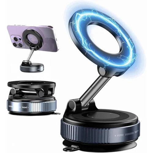 K007 Magnetic Vacuum Phone Holder (360° Adjustable & Foldable)