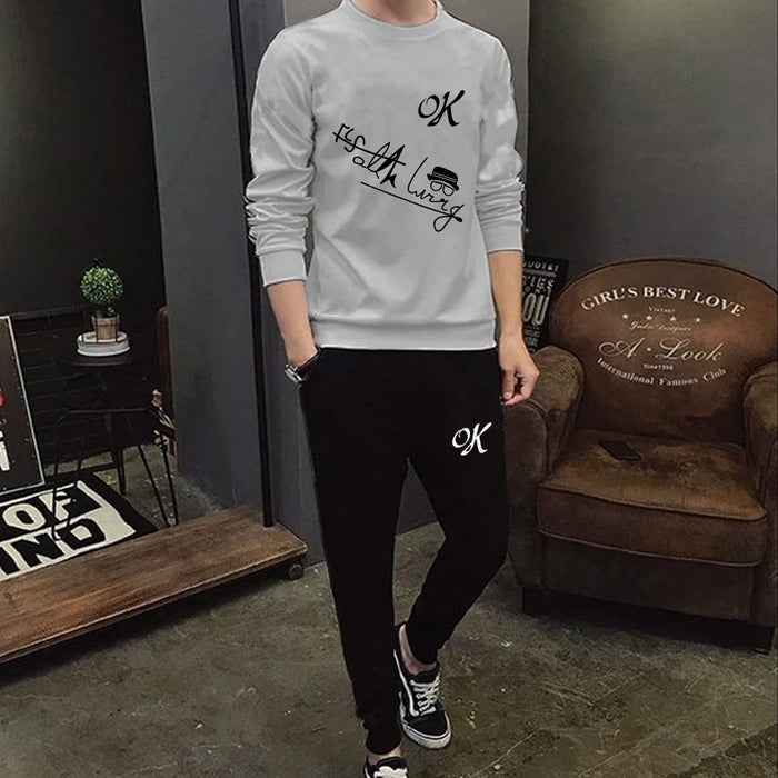 Men's Printed Tracksuit Set (T-Shirt & Trouser)