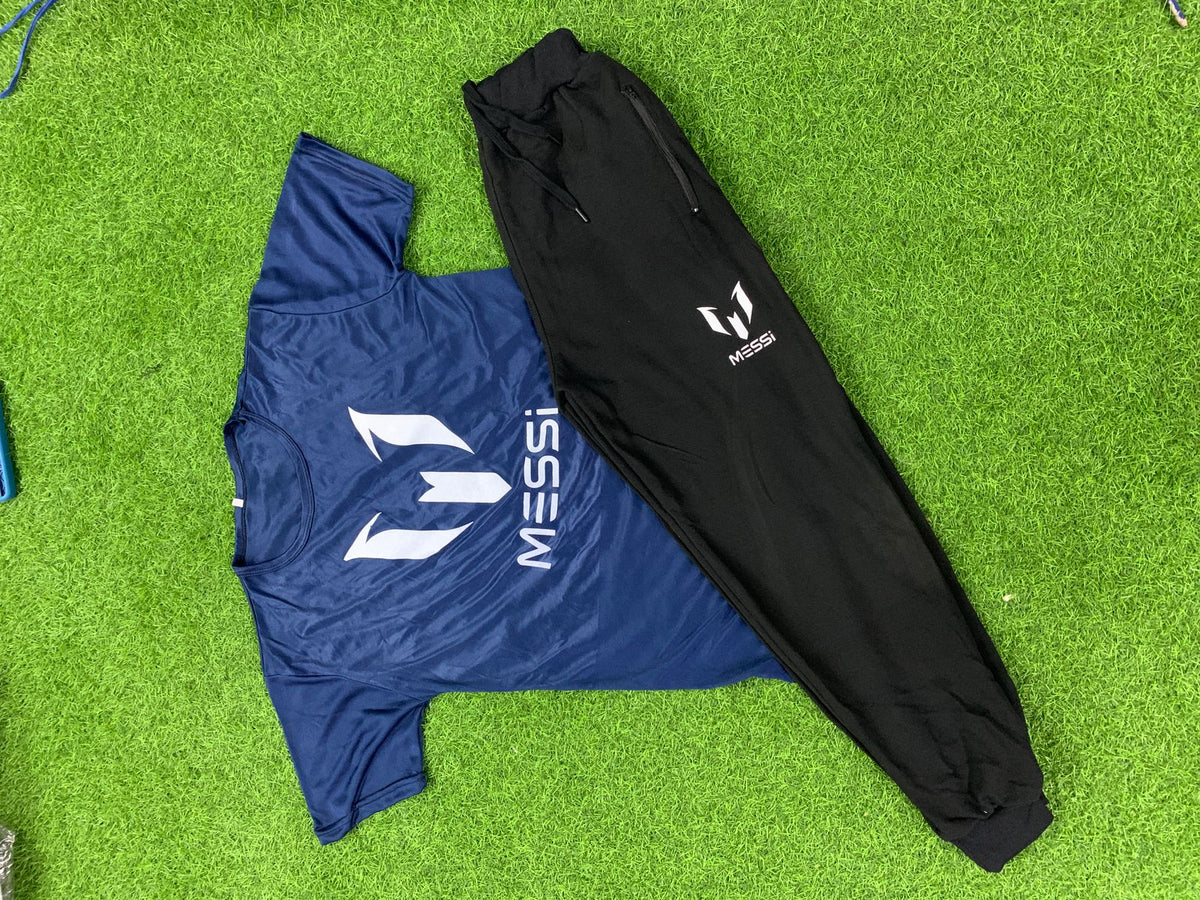 2-Piece Messi Printed Summer Half-Sleeve Tracksuit for Men