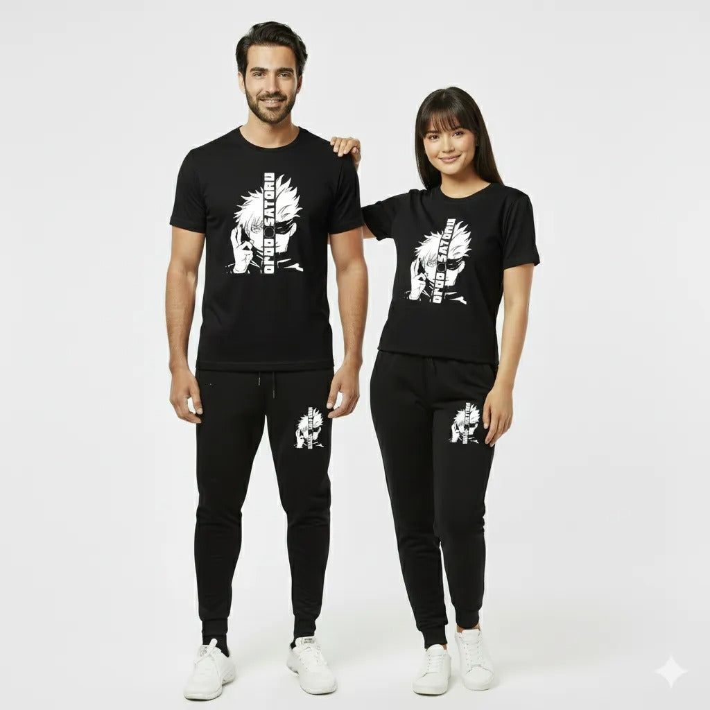 Gojo Satoru Anime Printed Tracksuit (T-Shirt & Trouser Set)