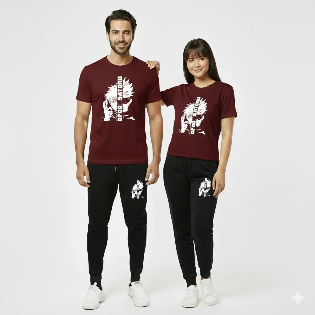 Gojo Satoru Anime Printed Tracksuit (T-Shirt & Trouser Set)