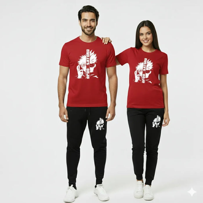 Gojo Satoru Anime Printed Tracksuit (T-Shirt & Trouser Set)