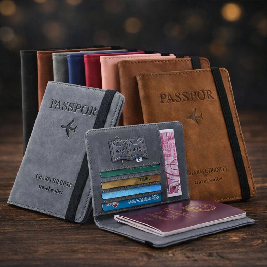 Premium Portable Passport Holder Pouch & Multi-Functional Travel Wallet