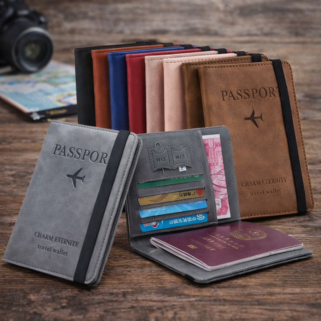 Premium Portable Passport Holder Pouch & Multi-Functional Travel Wallet