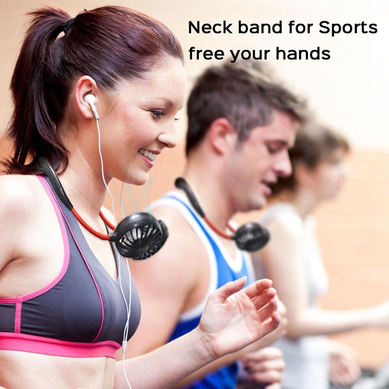 Portable 360° Hands-Free Wearable Neck Fan (USB Rechargeable)