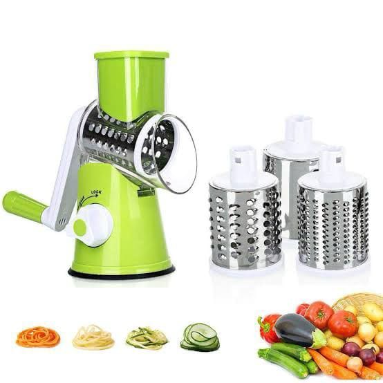 Multifunctional Hand Crank Rotary Drum Vegetable Cutter & Grater