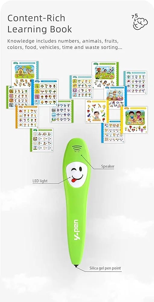 Kids Preschool Learning Book with Smart Talking Pen (36 Interactive Pages)