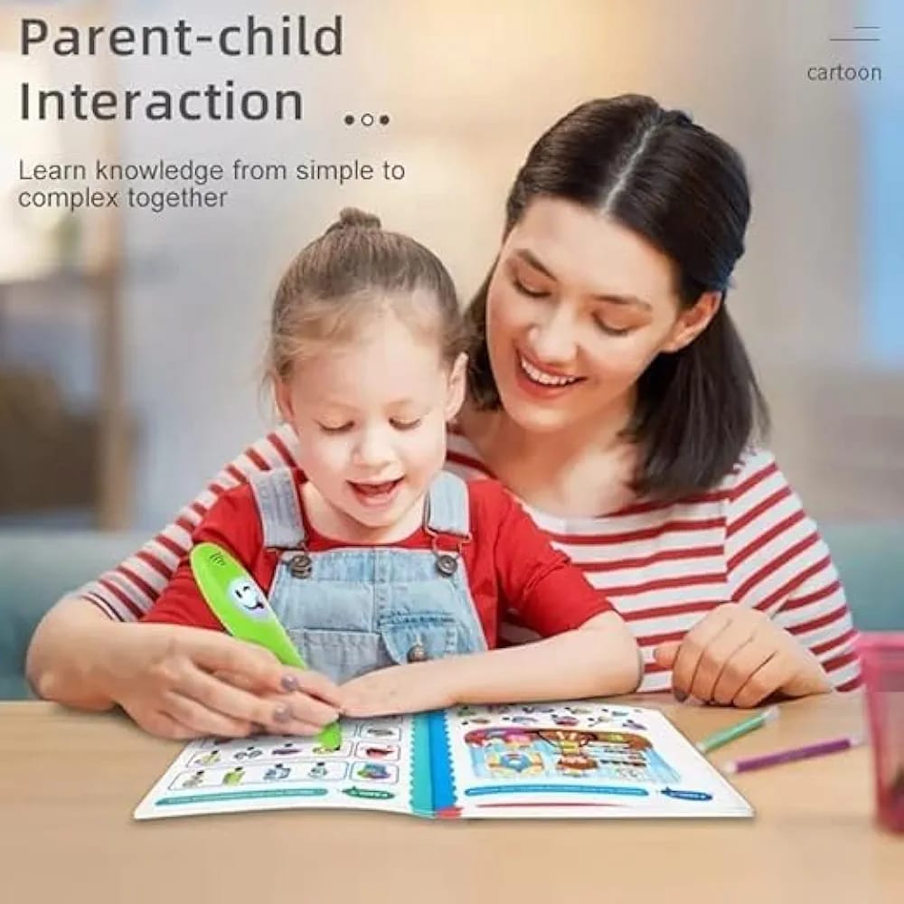 Kids Preschool Learning Book with Smart Talking Pen (36 Interactive Pages)
