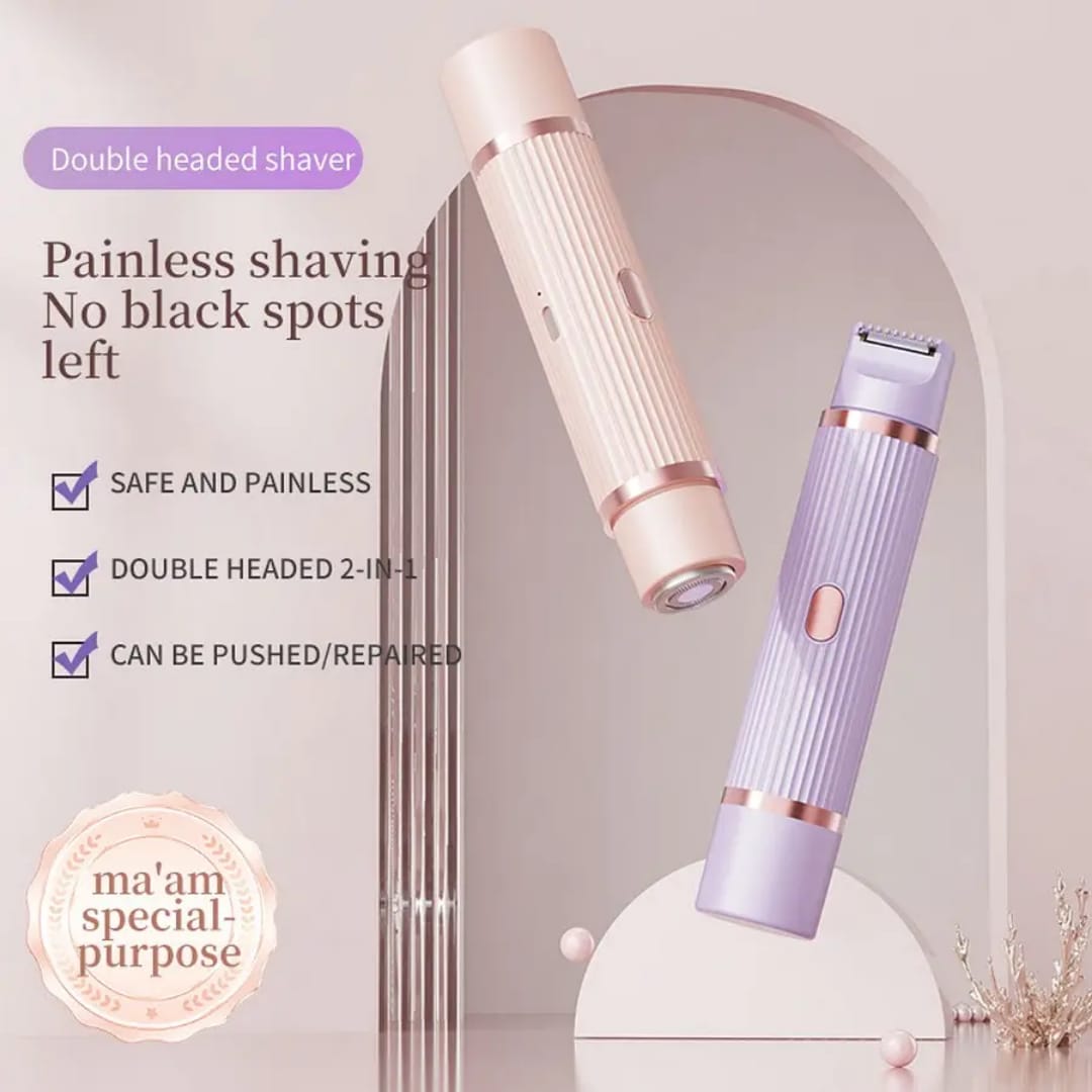 2-in-1 Women's Electric Shaver & Dual-Head Bikini Trimmer