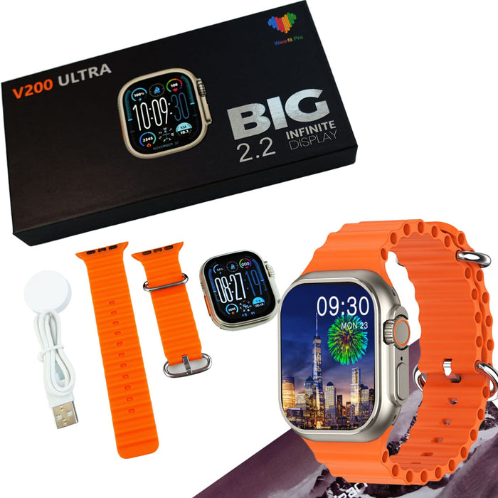 V200 Ultra 2.2" Smart Watch (Orange)