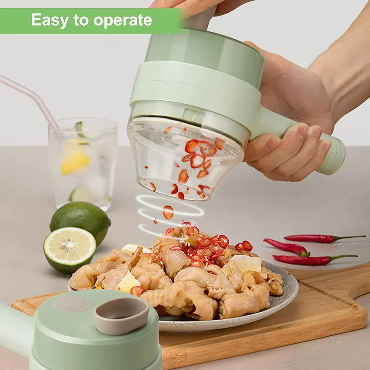Electric Handheld Multifunctional Vegetable Cutter & Slicer