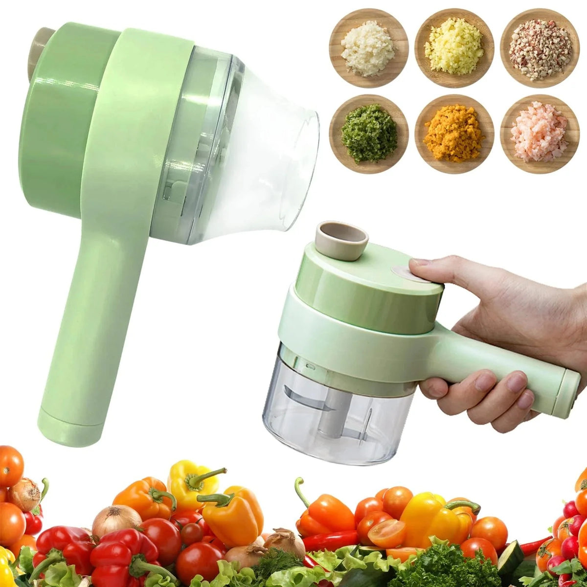 Electric Handheld Multifunctional Vegetable Cutter & Slicer