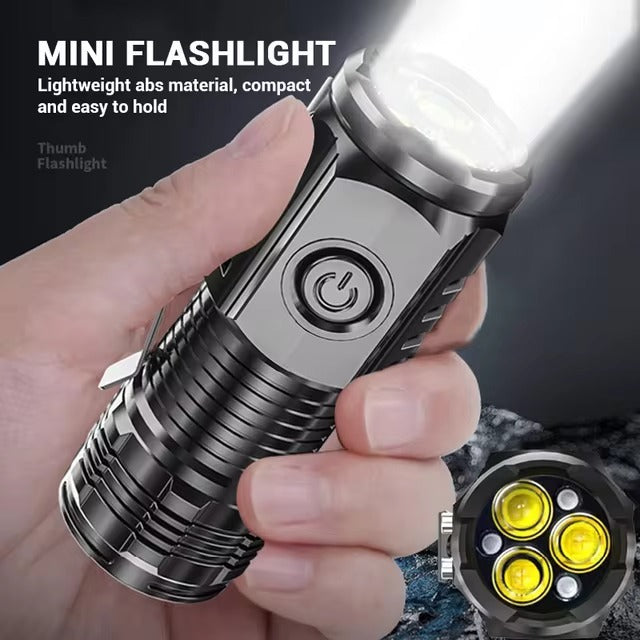 Powerful 3 LED Super Bright Mini Flashlight & Portable Torch
