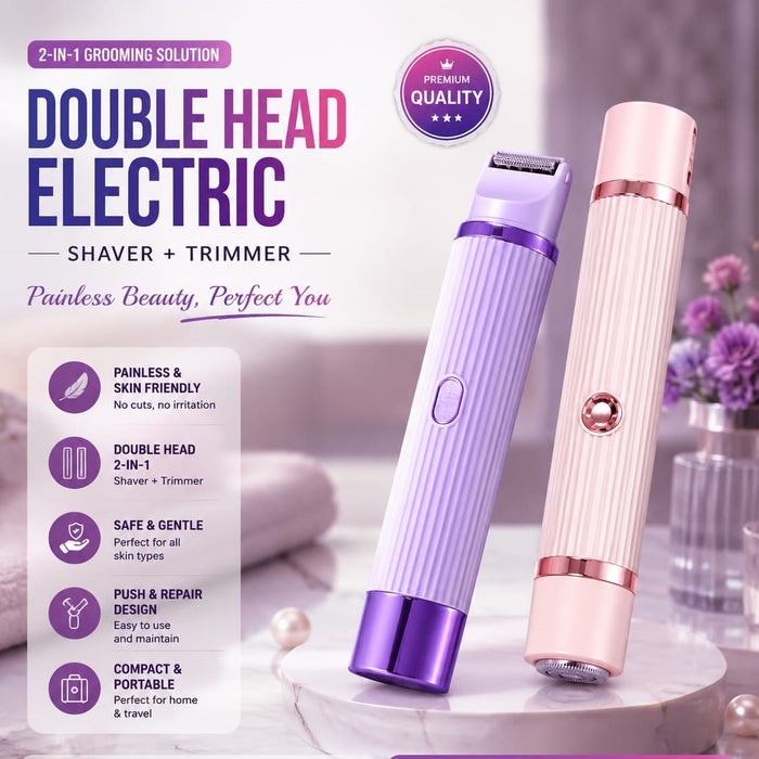 2-in-1 Women's Electric Shaver & Dual-Head Bikini Trimmer