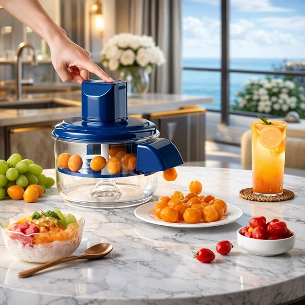 Multi-Functional Manual Vegetable & Fruit Chopper (With Transparent Bowl)