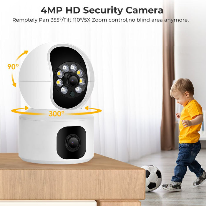 SPEED-X N9-2 4MP Dual-Lens Wi-Fi Security Camera