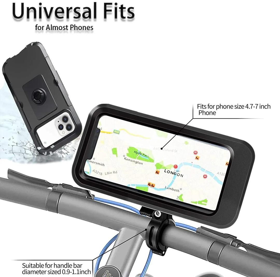 Waterproof Bike & Motorcycle Phone Mount Case (360° Rotatable)