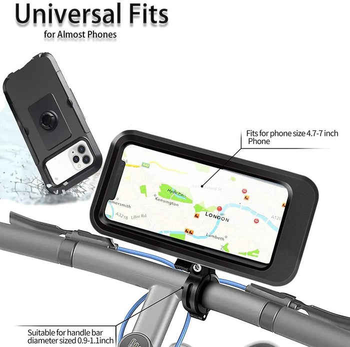 Waterproof Bike & Motorcycle Phone Mount Case (360° Rotatable)