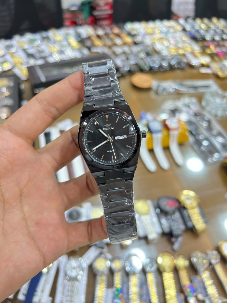 Wokai Stainless Steel Waterproof Men’s Watch (Black)