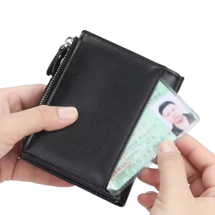 Genuine Baellerry Buffalo Leather Wallet Classic Trifold Edition (Black)