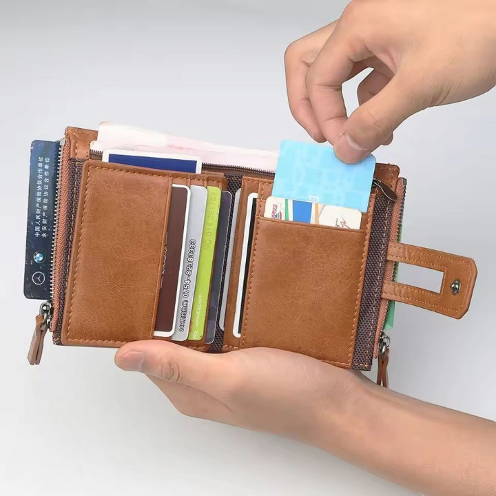 Genuine Baellerry Buffalo Leather Wallet Classic Trifold Edition (Black)