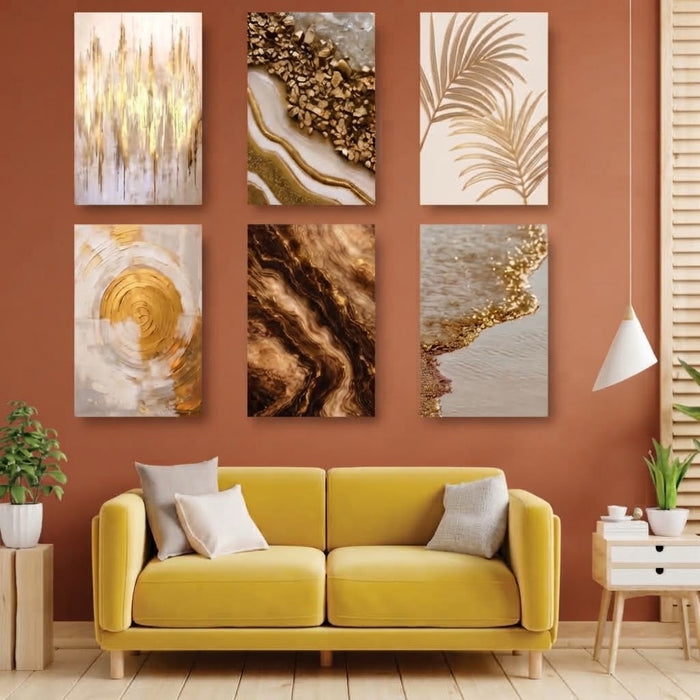 Set of 6 Premium Wall Art Photo Tiles – Modern Home Decor (8x11)
