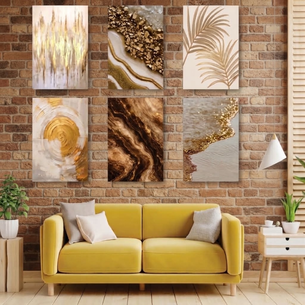 Set of 6 Premium Wall Art Photo Tiles – Modern Home Decor (8x11)