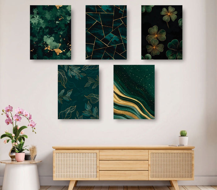 Set of 5 Premium Wall Art Photo Tiles – Modern Home Decor (8x11)