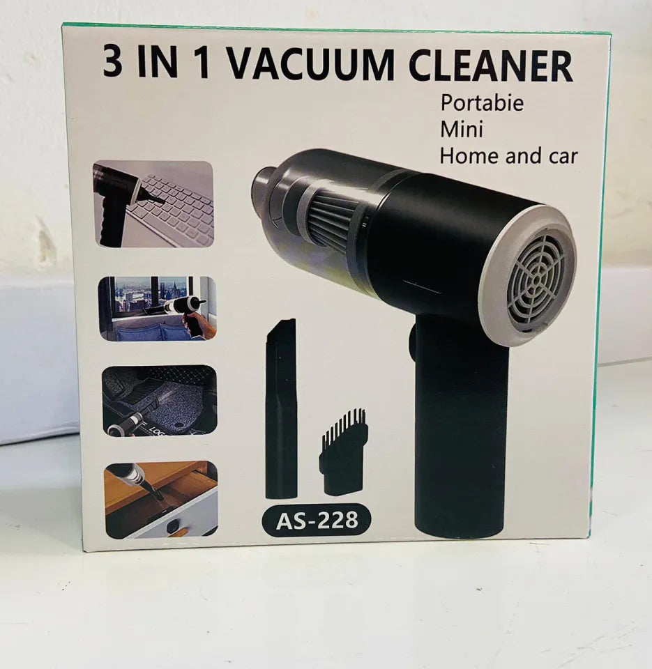 3-in-1 Portable Cordless Vacuum Cleaner & Compact Handheld Dust Cleaner