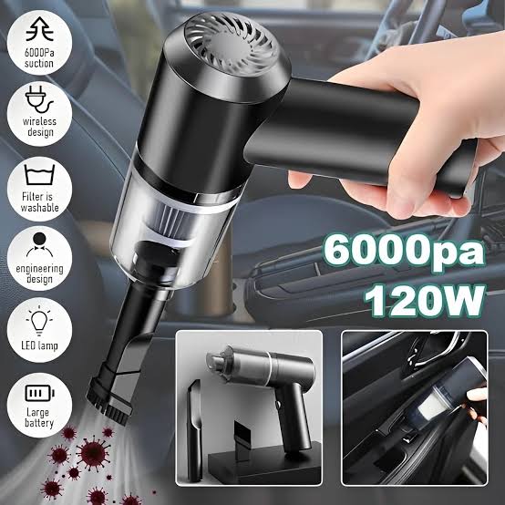3-in-1 Portable Cordless Vacuum Cleaner & Compact Handheld Dust Cleaner