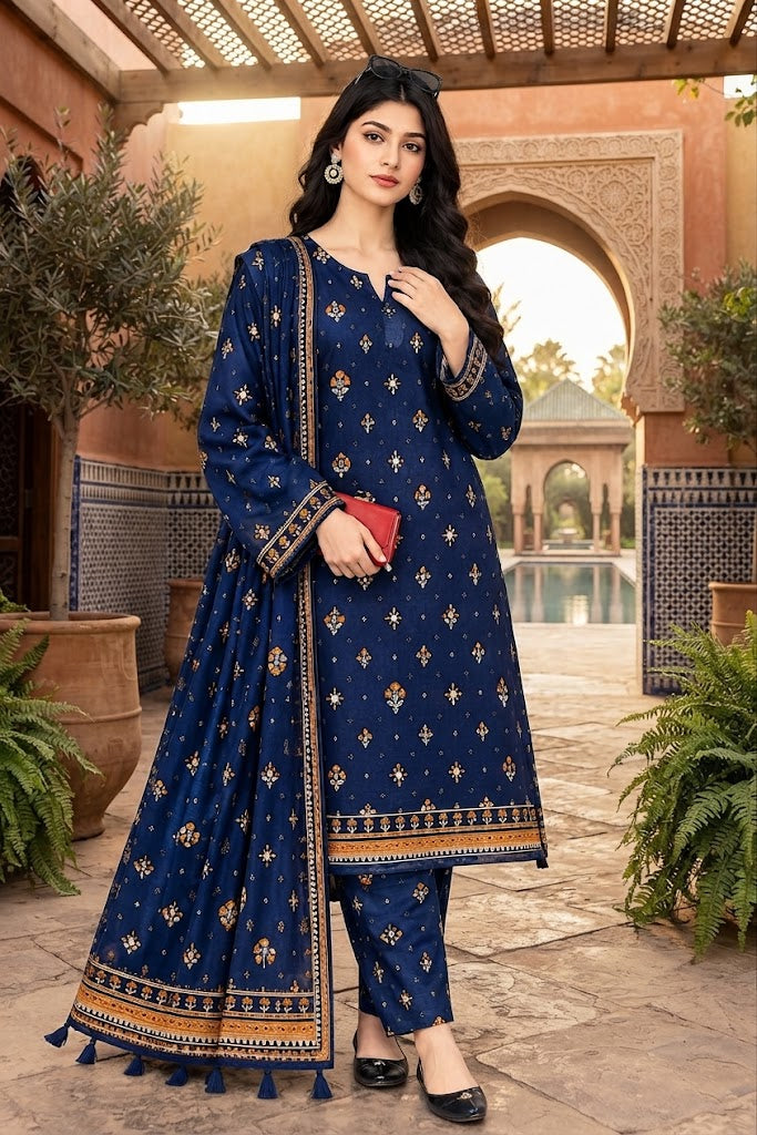 SALIM Design-02 | 3-Piece Printed Lawn Unstitched Suit