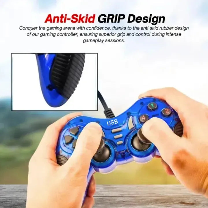 Pro-Level Wireless Gaming Controller – Dual Analog Joystick, Turbo Mode & Ergonomic Grip