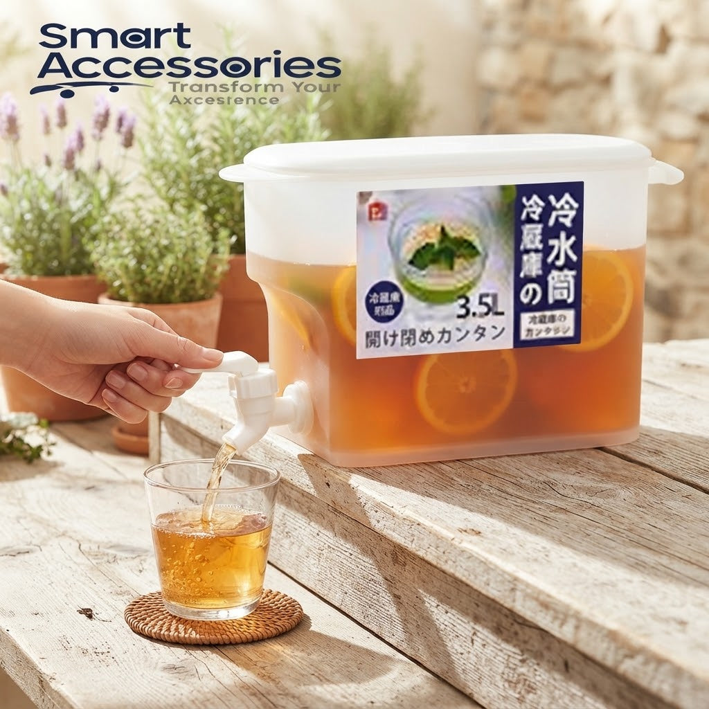 3.5L Refrigerator Beverage Dispenser with Tap Spigot
