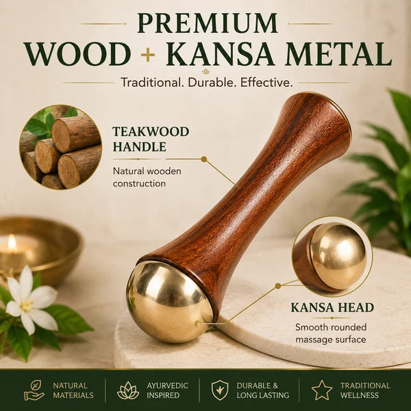 Premium Ayurvedic Kansa Massager – Natural & Chemical-Free