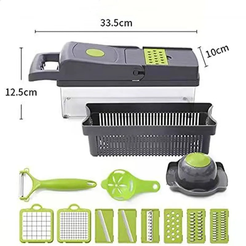 Vegetable Chopper 16 Pcs Set – Multi-Function Kitchen Tool