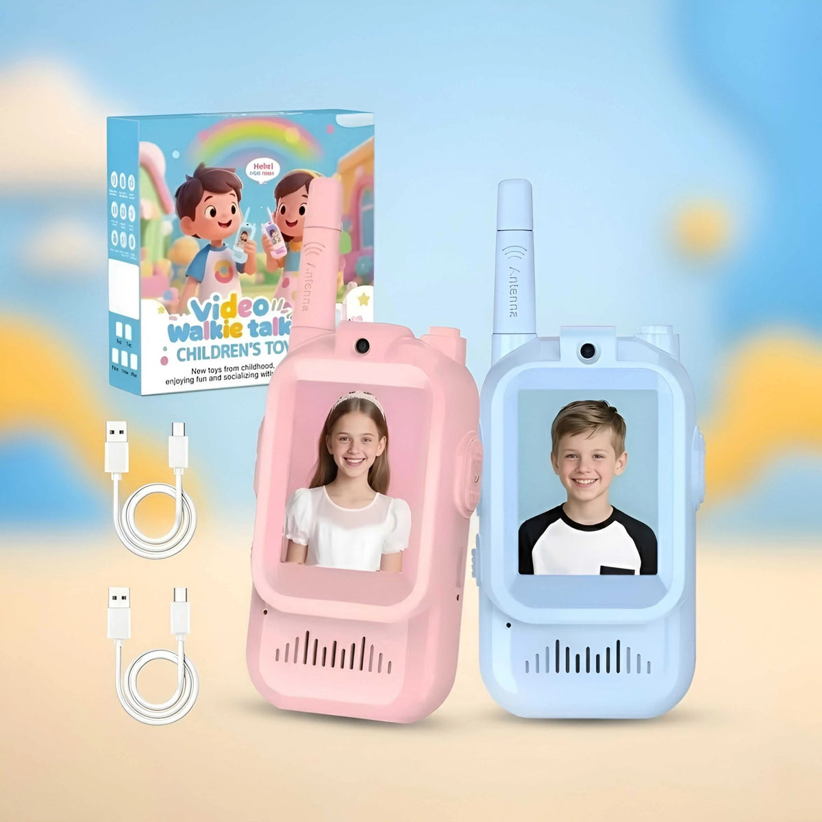 Kids Video Walkie-Talkie Toy – 2-Way Interactive Communication Set