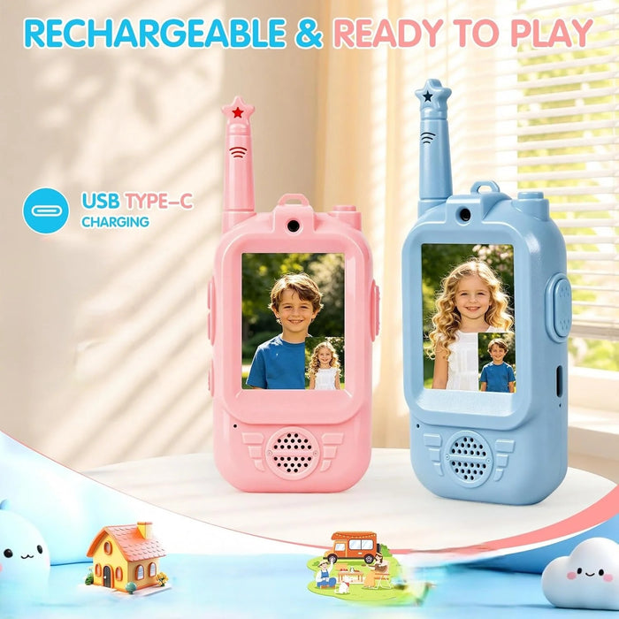 Kids Video Walkie-Talkie Toy – 2-Way Interactive Communication Set