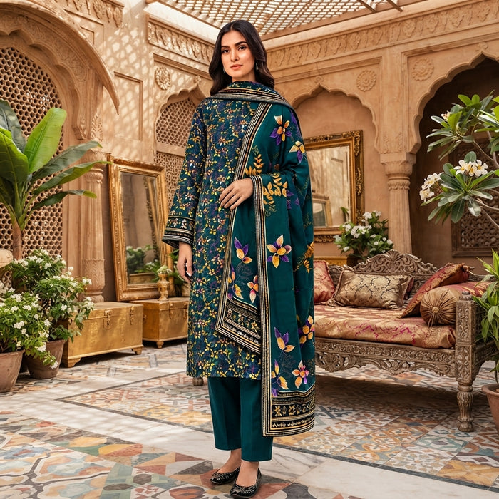 Sapphire 3-Piece Printed Lawn Unstitched Suit