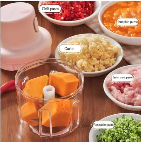 Mini Electric Food Chopper & Garlic Grinder (250ml)