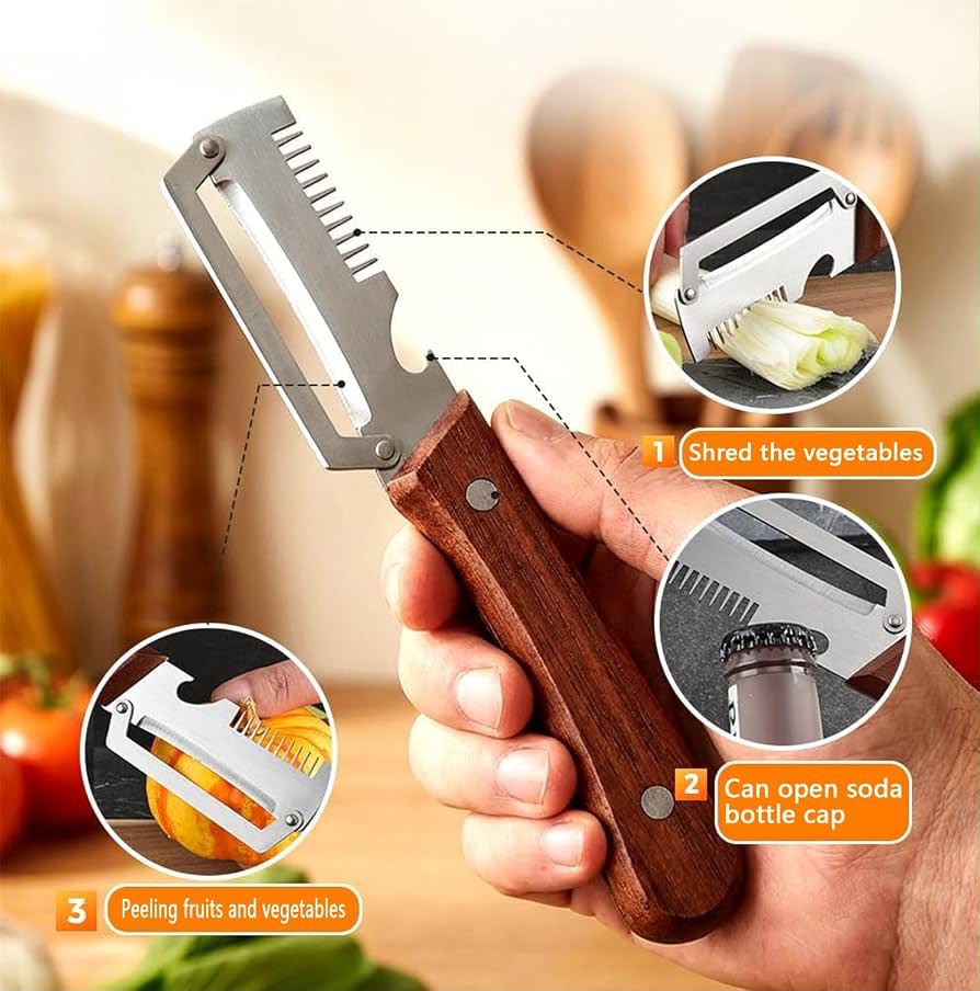 3-in-1 Stainless Steel Kitchen Peeler Knife