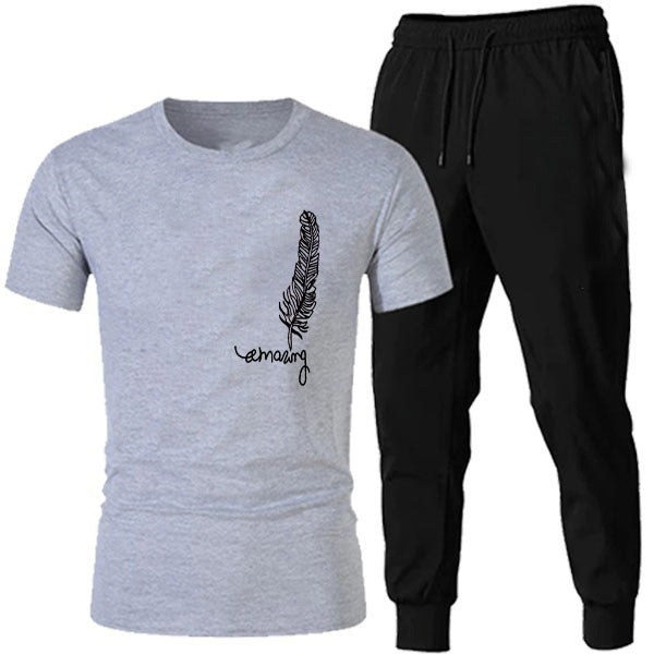 Black Trendy Markhor Printed Tracksuit for Men & Boys